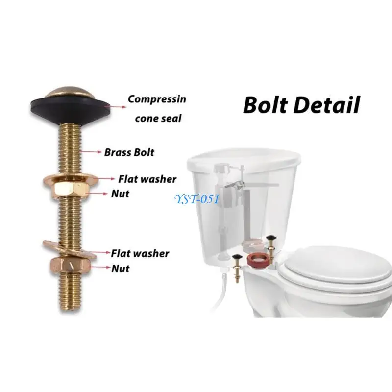 

E15A Long LastingSteel Toilet Bolts with Seal Washers Secure Locking