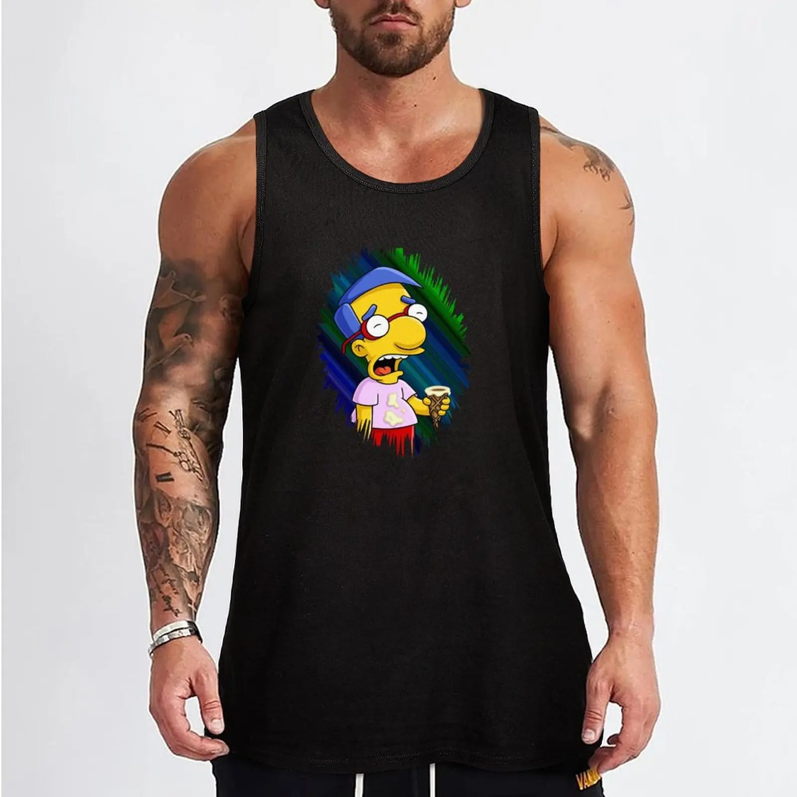 sadboy milhouse Tank Top anime t-shirts Sleeveless top bodybuilding t-shirt Men's gym clothing