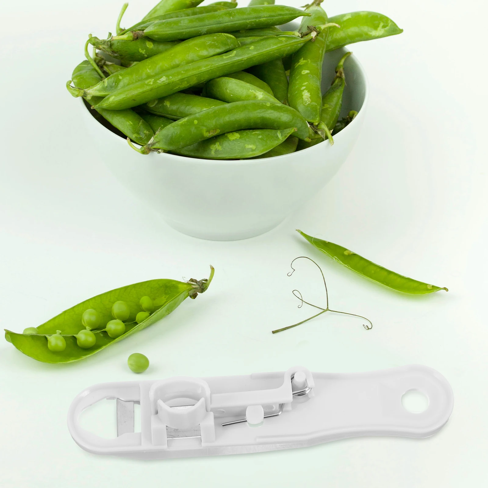 

2pcs Bean Gadget Stainless Blade String Remover Vegetable Tool For Supplies Gadget Home Use White