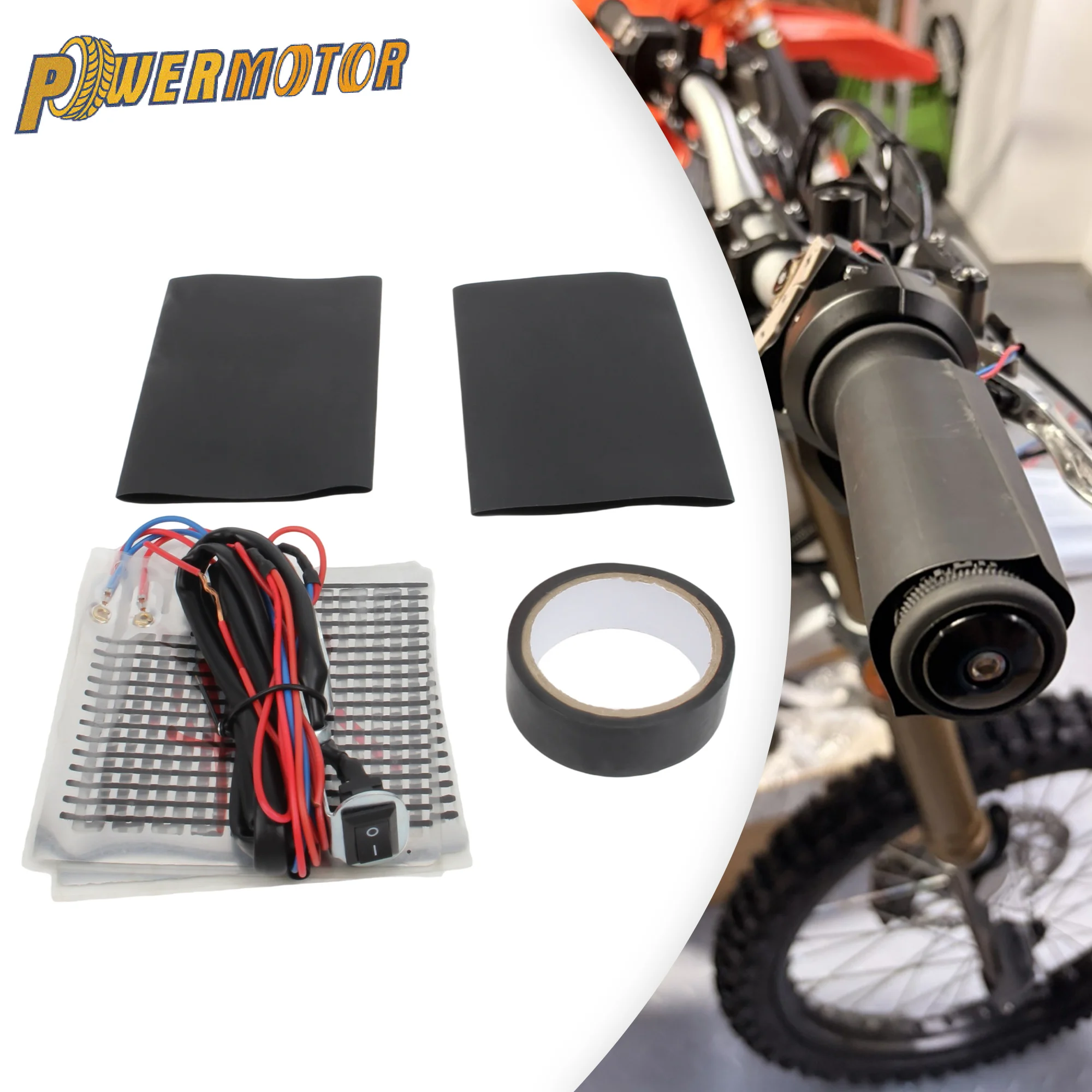 Motorcycle Universal 12V Heated Grips Electric Heating Handle Kit Winter Temperature Adjustment Heated Grips Motorbike Parts ﻿