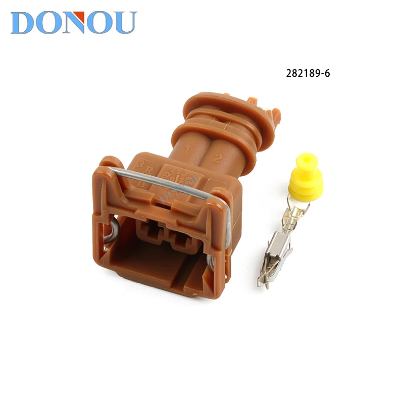 

282189-6 Automotive solenoid valve switch plug 2-hole nozzle sensor waterproof wiring harness connector terminal