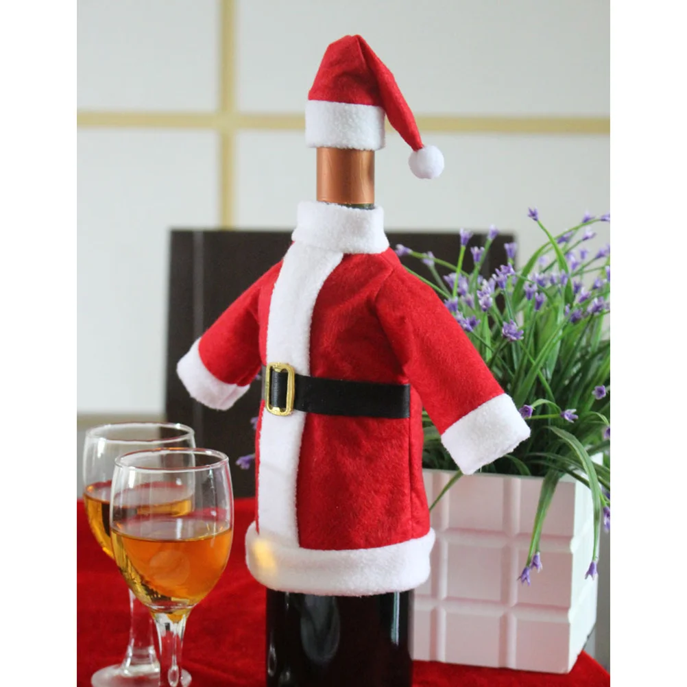 

1Set Wine Bottle Coat for Christmas Lovely Holiday Show Or Prize Gift for Friends and Colleagues Wine Bottle Sleeve