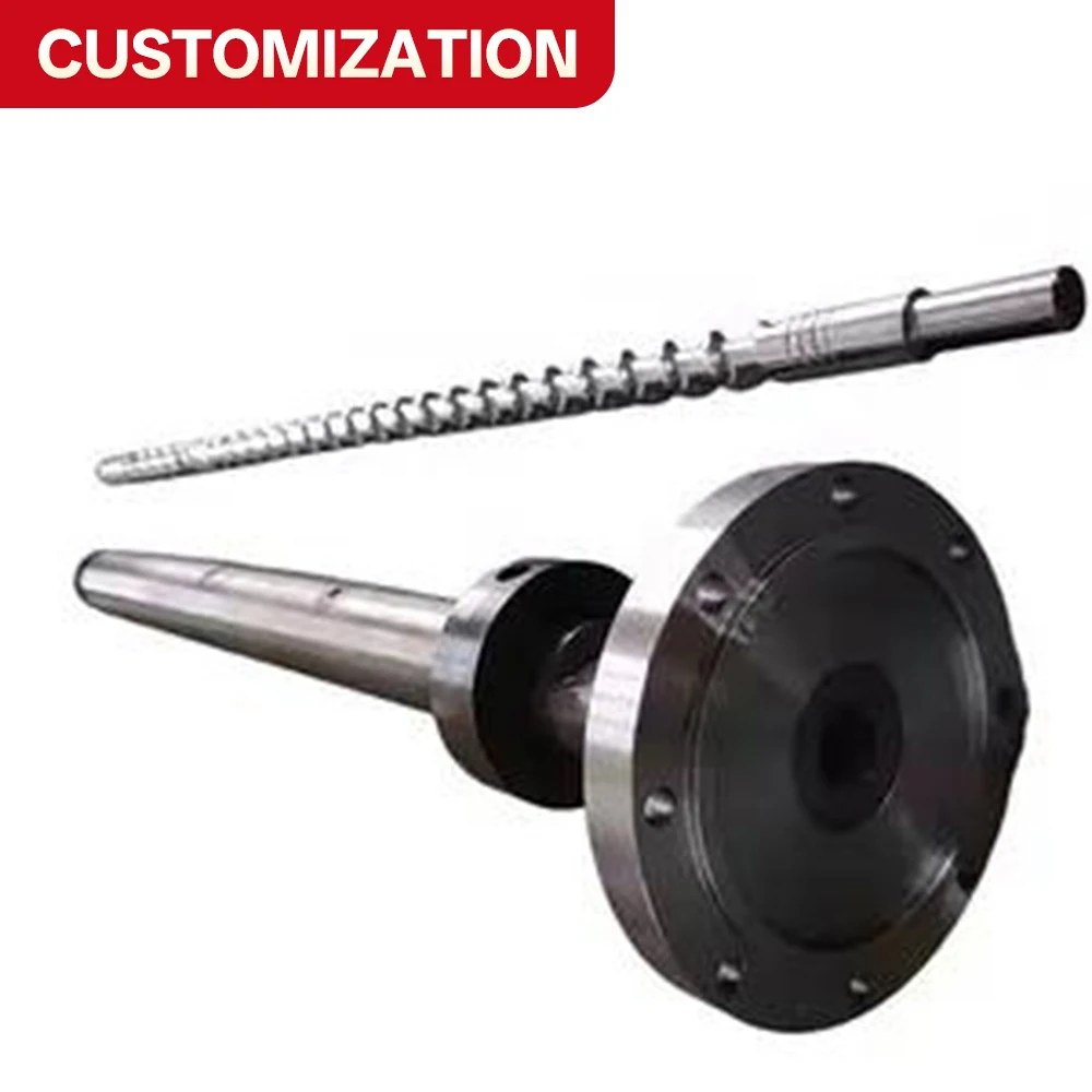 Custom Bimetallic Injection Molding Screw Barrel,Kunststoff Extruder Maschinenteile Plastic Rubber Processing Machinery Parts