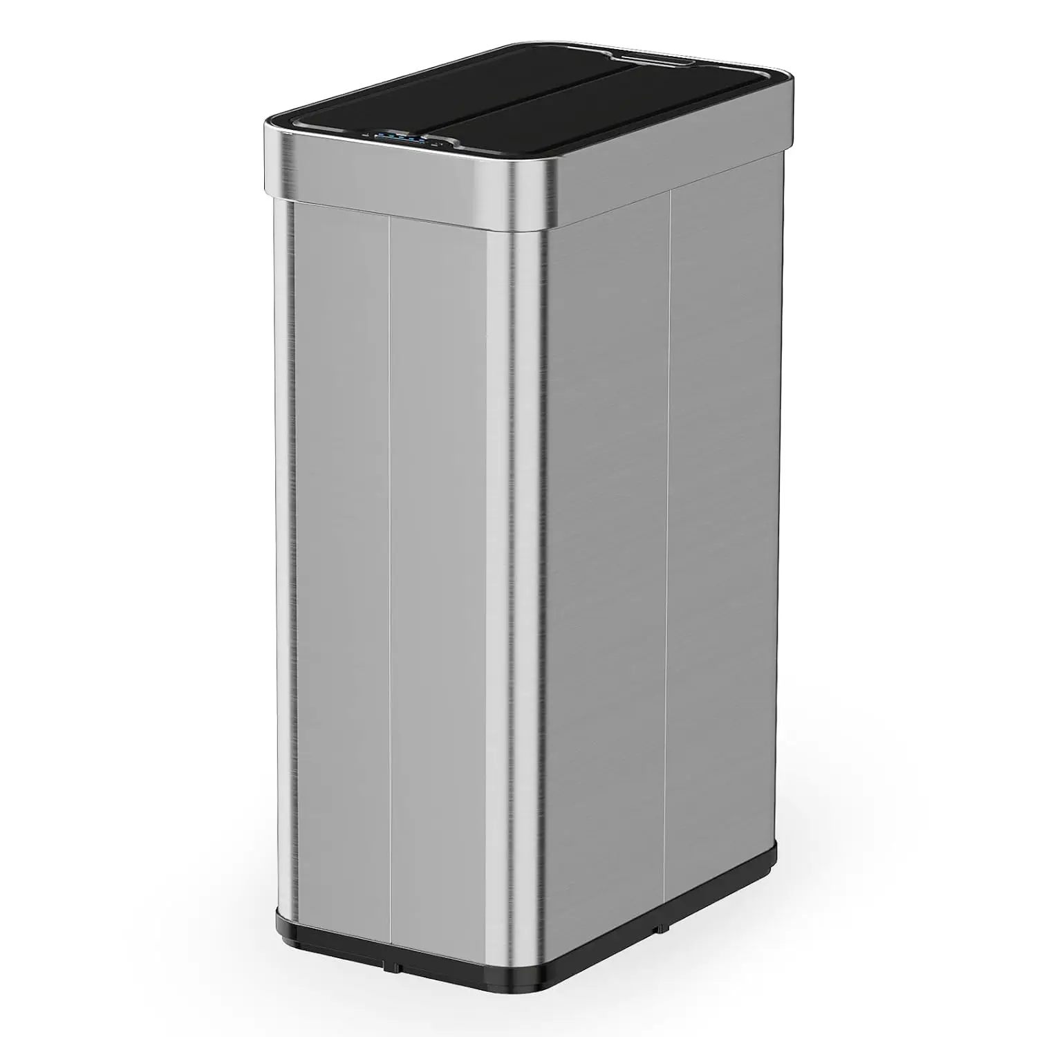 

16 Gallon Kitchen Trash Can, Stainless Steel Motion Sensor Garbage Can with Butterfly Lids, Slim Automatic, Customized
