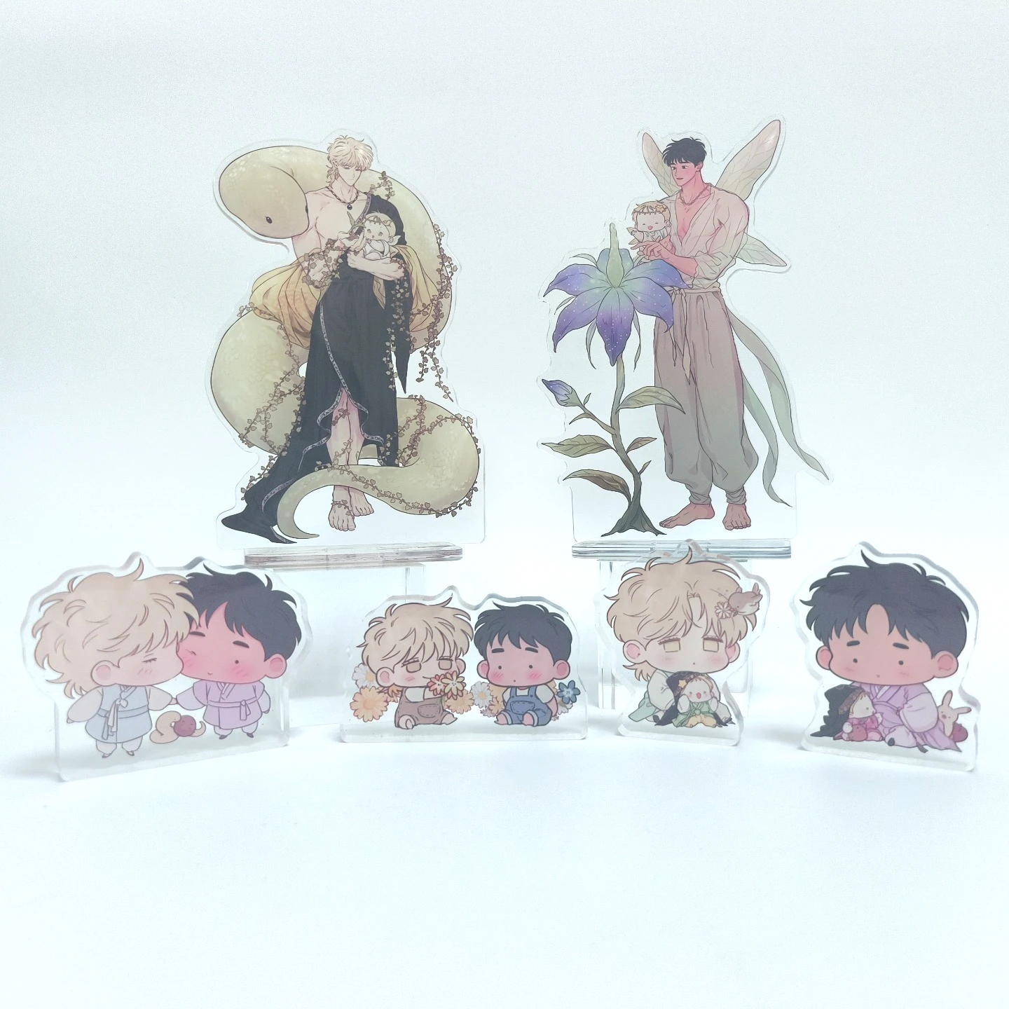 The Sacred Serpents Seduction Sandwich Layer Acrylic Stand Key Chain BL Yaoi Manhwa Anime Collectible Gift