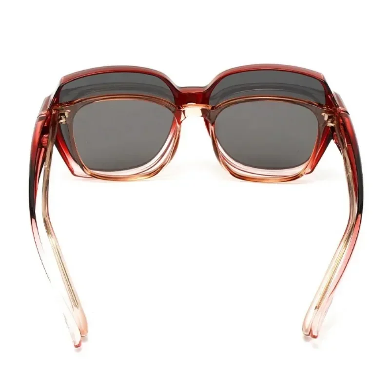 نظارات القيادة غطاء النظارات الشمسية تناسب فوق النظارات التفاف حول النظارات الشمسية ظلال مربعة UV400 نظارات للرجال والنساء #5