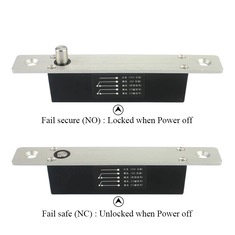 Electronic Bolt Lock DC 12V Mini Normally Open / Normally Closed Mode Access Control Electric Lock Storage Cabinet Door Locker