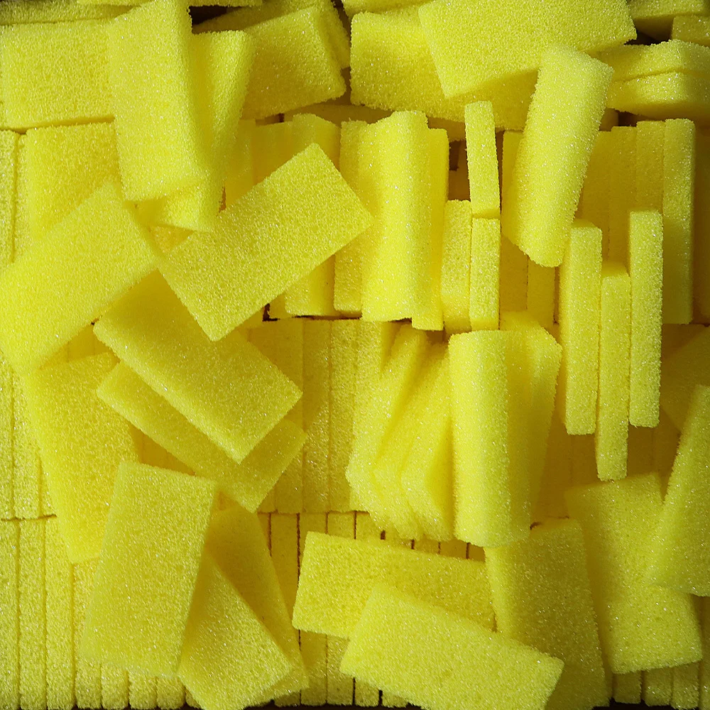 200 peças esponja pedra-pomes para pés amarelo purificador de pés pele morta ferramentas de pedicure salão de beleza uso doméstico