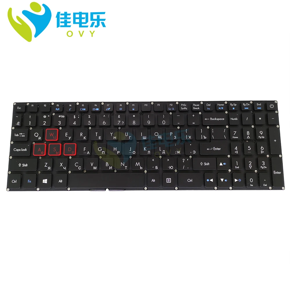 Teclado Backlight Laptop para Acer Predator, Helios 300, G3-571, G3-572, PH315-51, PH317-51, PH317-52, US e RU, Teclados de Substituição, Novo