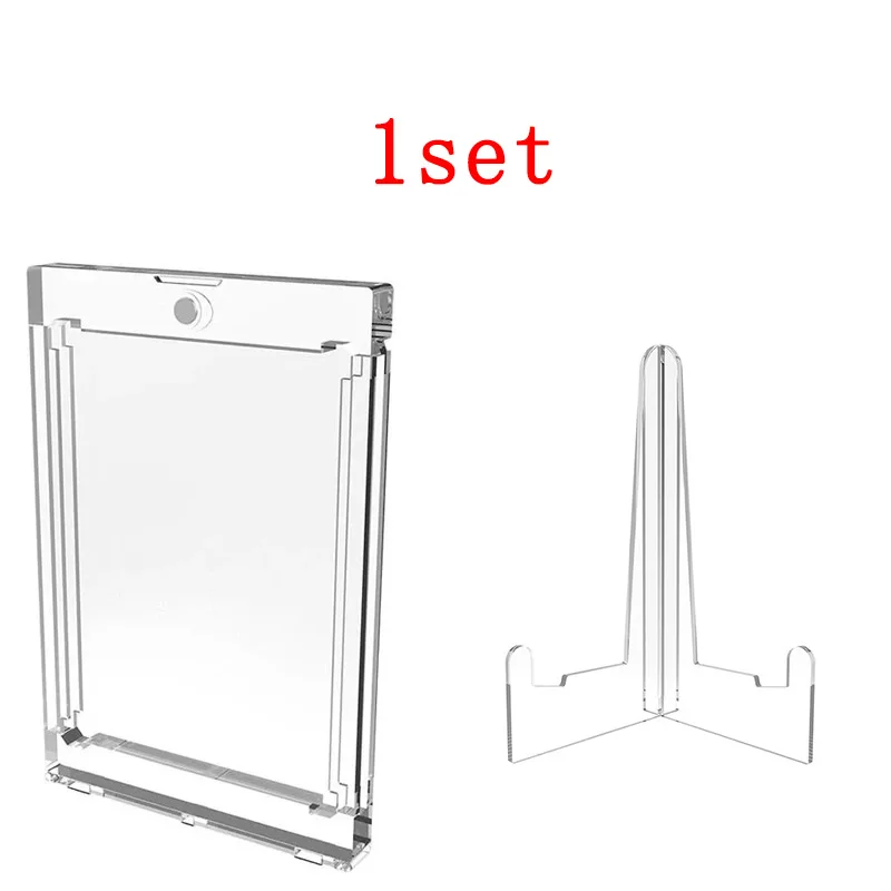 35PT magnetische kaarthouder set vitrine geschikt voor YuGiOh Pokemon Game sport ruilkaarten mouwen harde acryl beschermer speelgoed