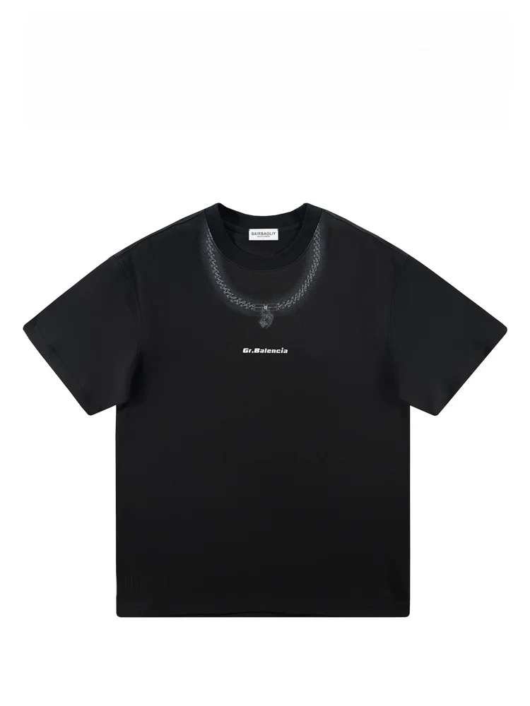 

BAIRBAOLIY Американский модный бренд: футболка с принтом в стиле Heavy Industry, уличный стиль, женская модная городская летняя новинка