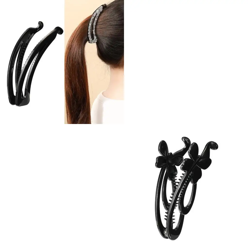 

A52E Регулируемая заколка для волос с высоким хвостом, пластиковая застежка-банан, ручка без губ для спортивных тренировок,