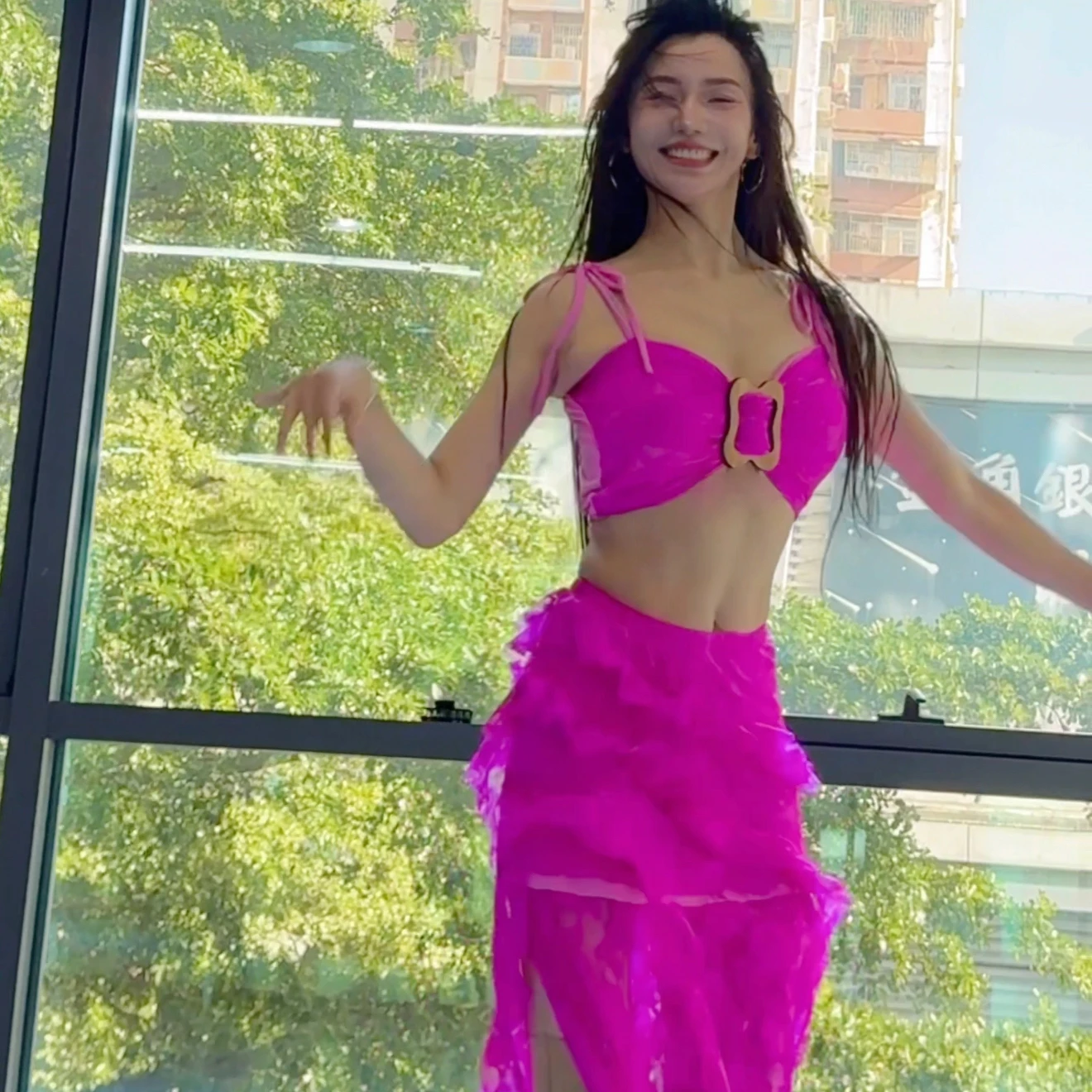 

New women belly dance sexy temperament performance outfit high-end lace set adult oriental dance professional training costume