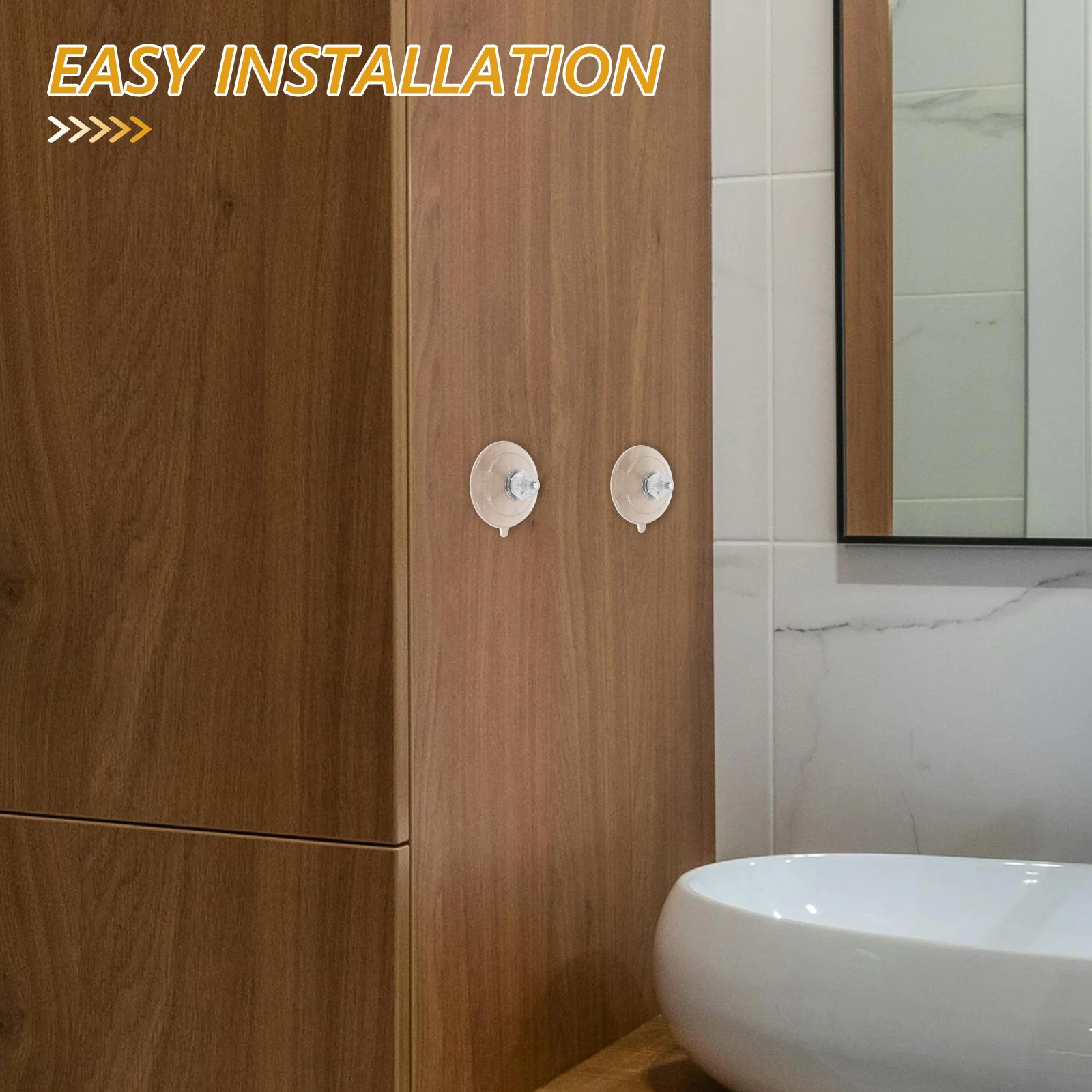 

6Pcs Clear Screw Suction Cup Hooks PVC Heavy Duty Holders for Bathroom Kitchen Car Window Tile Suction Cup Pads 45mm