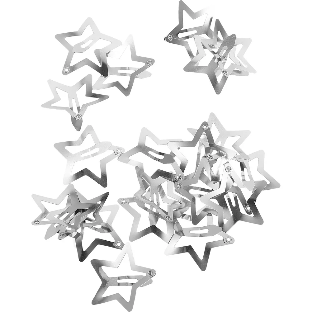 

40Pcs Five Pointed Star Hair Clips Sturdy Metal Snap Pins Cute Hair Accessories for Girls 8-12 Women Kawaii Hairstyle Fasteners