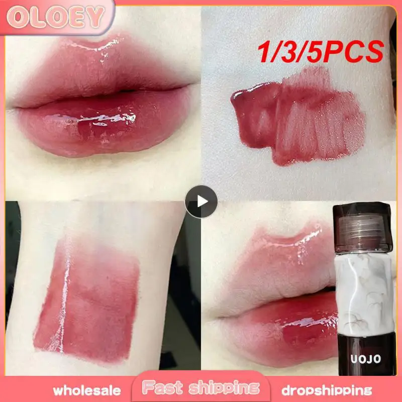 1/3/5PCS Lip Gloss Water Light Non-stick Formula High Color Rendering Rapid Film Formation Long-lasting Makeup Cosmetics