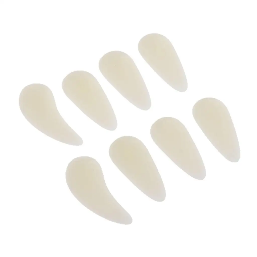Plastic Guzheng Finger Picks 8pcs Groove Arc Fingernails Zither Accessories for Kids Learning