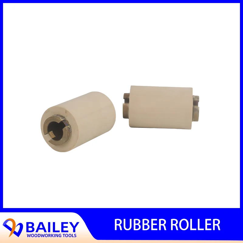 BAILEY 1Pair 20x8x36mm Rubber Wheel Feeding Roller with Double Keyway for Manual Edge banding Machine Woodworking Tool