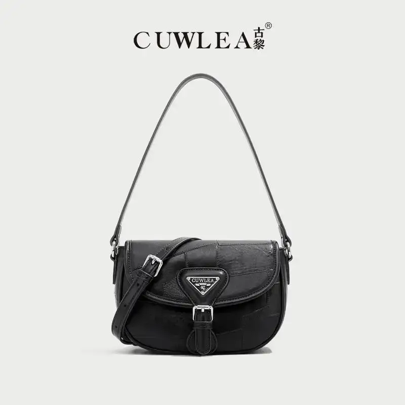 luxury designer women bags 2024 Fashion Block Saddle Bag Single Shoulder Crossbody Bag GL-3688 (Comes with Gift Box)