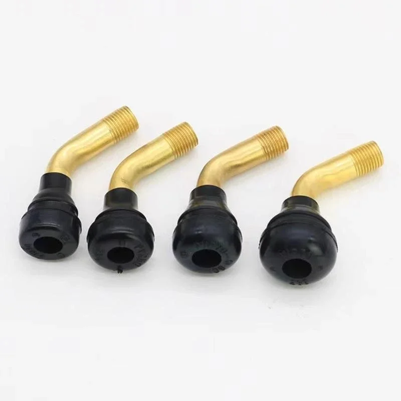 

E8BC 1 Pair Tyre Valves Stem with Caps PVR40 50 60 70 Tire Valves Stem for Motorcycle Scooter Tubeless Tires 90 Degree Bent