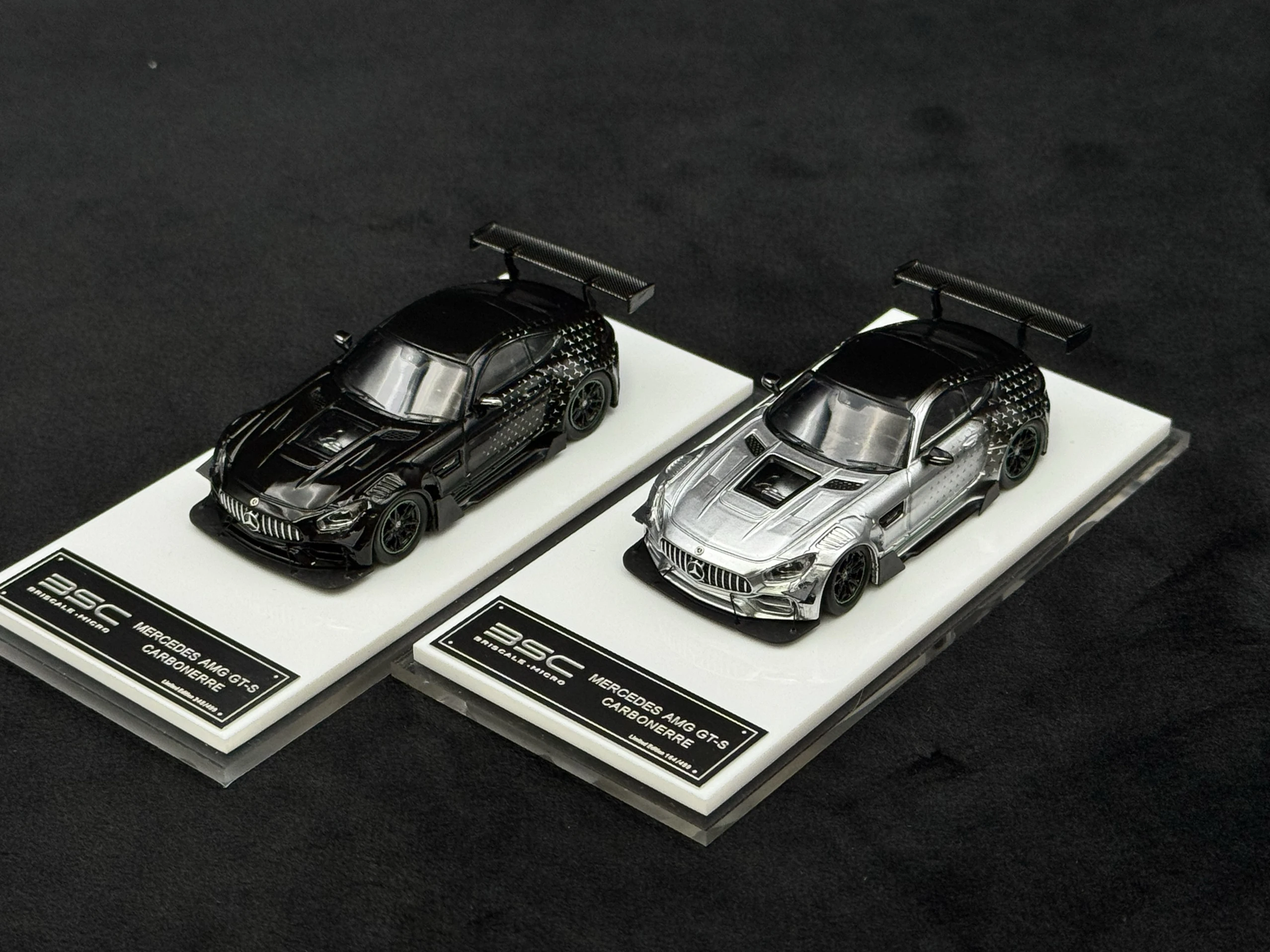 

Литье под давлением масштаб 1:64 BSC на заказ BENZ AMG GTS Carbon Milf Starlight окрашенная модель Коллекционная игрушка в подарок сувенирный дисплей орнамент