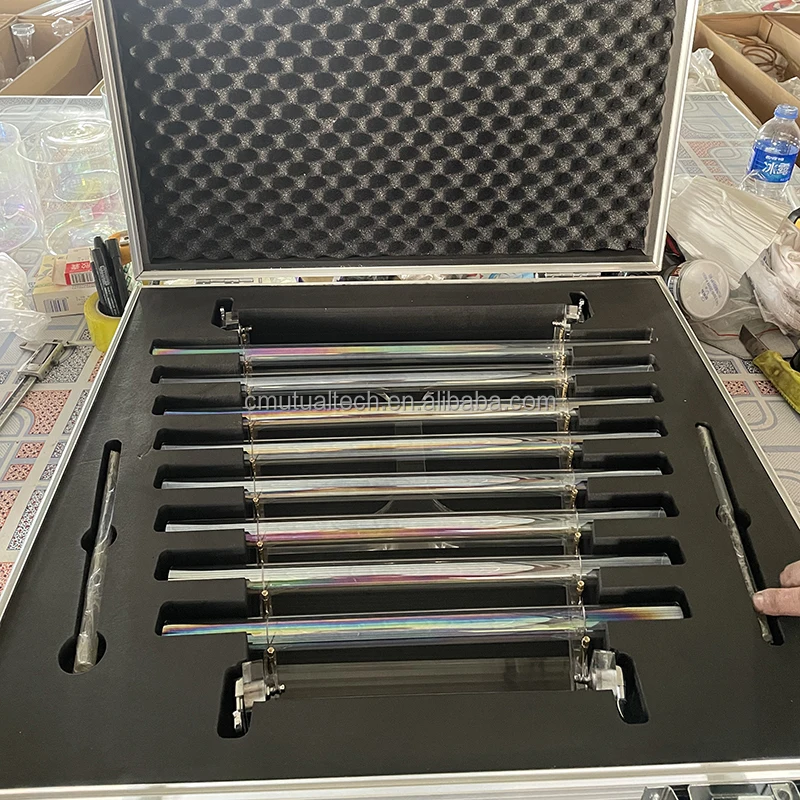 

Big Sale Q're Transparent8 Tube Crystal Harp clear Quartz Singing Crystal Harp Sound Healing Instruments