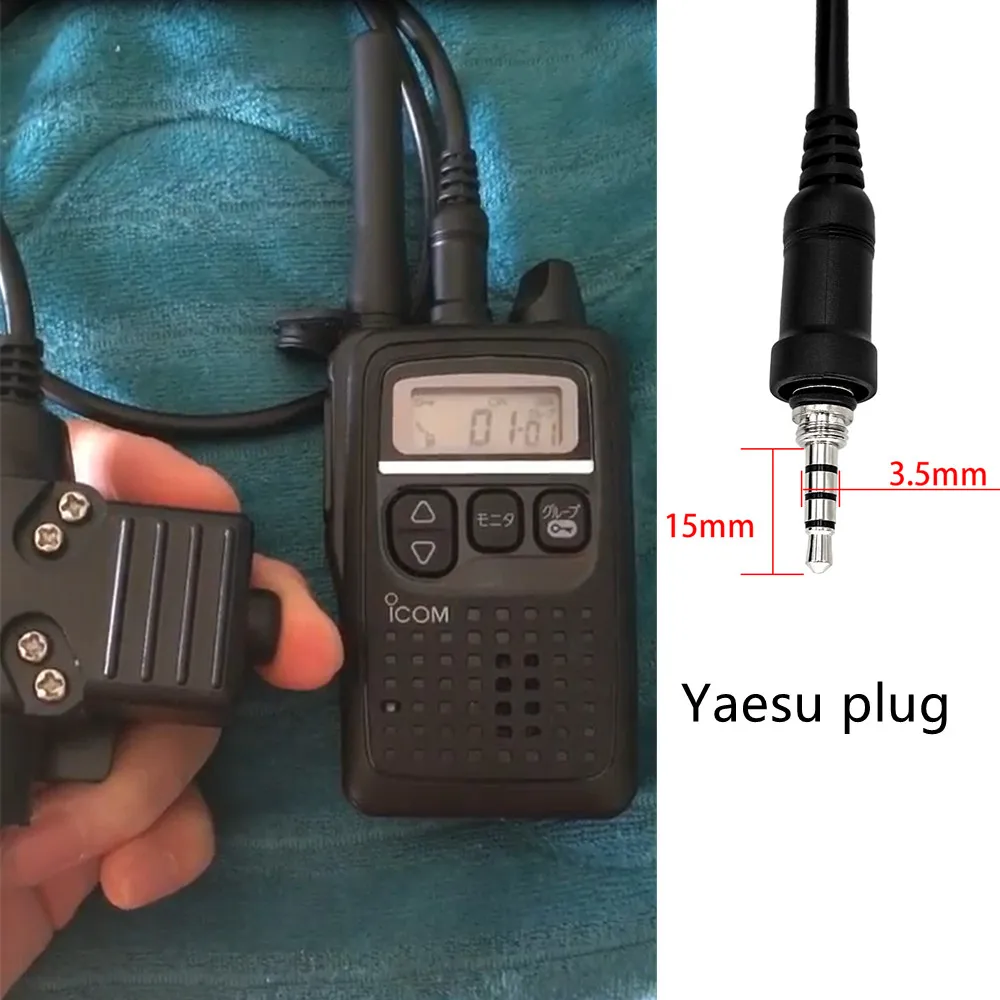 TS TAC-SKY hadi Feltét Harcászati headse accessor U94 Posta távirat és telefon Adapter VX-6R VX-7R yaesu Hajválaszték Posta távirat és telefon számára hadi headse