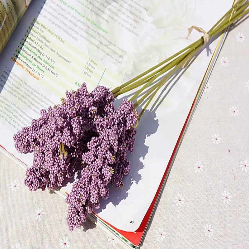 6 Stück PE Lavendel Kunstpflanzen Vasen für Heimdekoration Hochzeitsdekoration Künstliche Blumen Brautaccessoires Sonderangebot – Detail 4