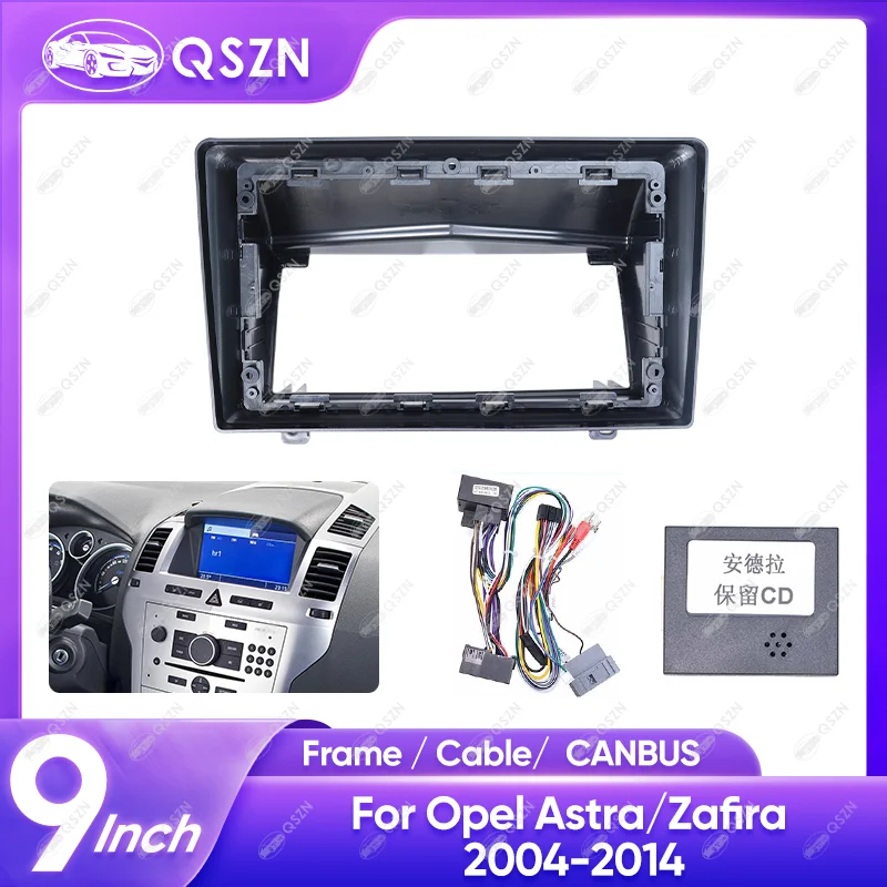 For OPEL ASTRA/ZAFIRA 2004-2014 9 INCH LHD Car Radio Frame Stereo Audio Screen Multimedia Video Player Navigation Cables Harness