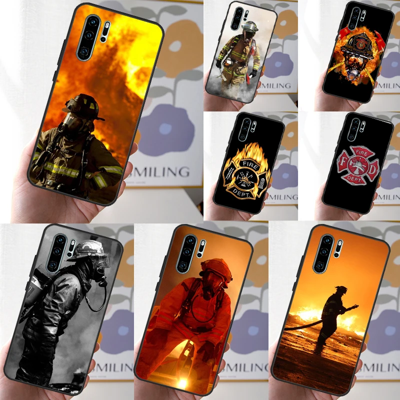 Firefighter Fire Fireman Case For Huawei Nova Y60 Y61 Y70 Y90 Y91 10 9 SE 11i 8i 7i 3i P20 P40 Lite P30 Pro Cover