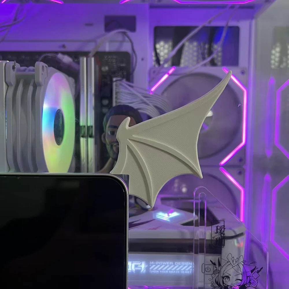 Image of 1 Paar Fledermausflügel Ornamente Fledermaus Esports Raumdekoration Ornamente DIY Monitor Dekoration Monitor Niedliche kreative einfache Dekoration