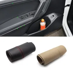 LHD / RHD For VW Tiguan 2017 2018 2019 Microfiber Leather Car Interior Door Handle Armrest / Door Panel Cover Protective Trim