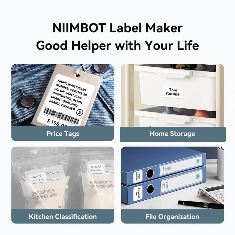 Niimbot B1 Mini Printer Portable Thermal Printer Adhesive Label Wireless Bluetooth Labeler Inkless Sticker Labeling Machine
