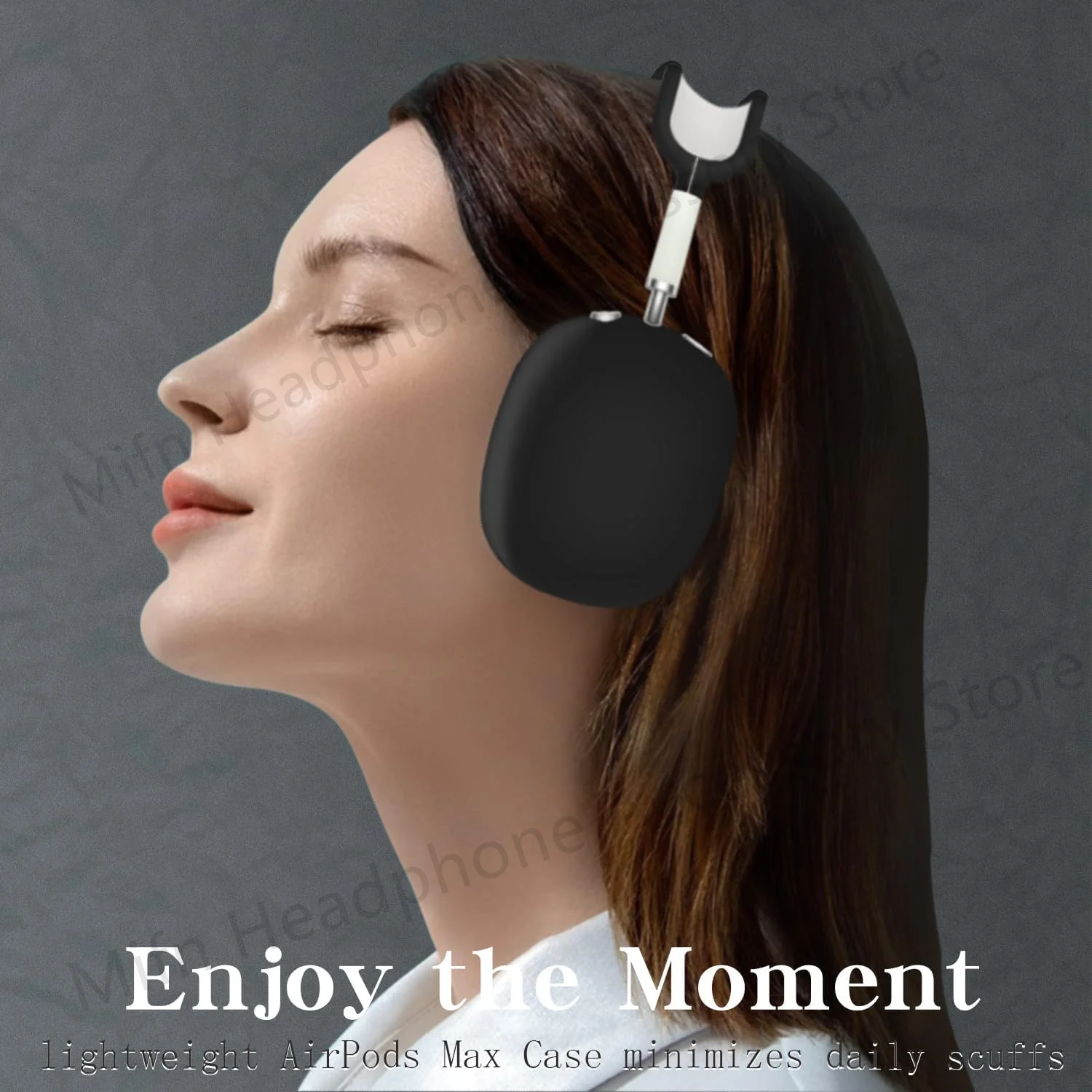 سماعة اكسسوارات مجموعة ل Airpods ماكس 2021 شفاف/سيليكون لينة عقال غطاء استبدال غطاء سماعة اكسسوارات