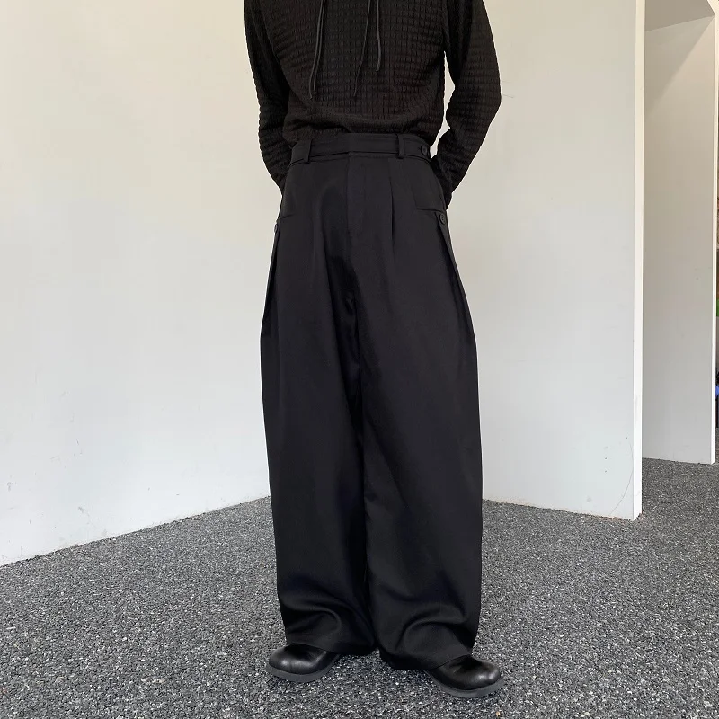 

Свободные мужские повседневные брюки 2023, осенне-зимние, прямые, широкие, с поясом, модные, молодежные, длинные, стильные, на все сезоны