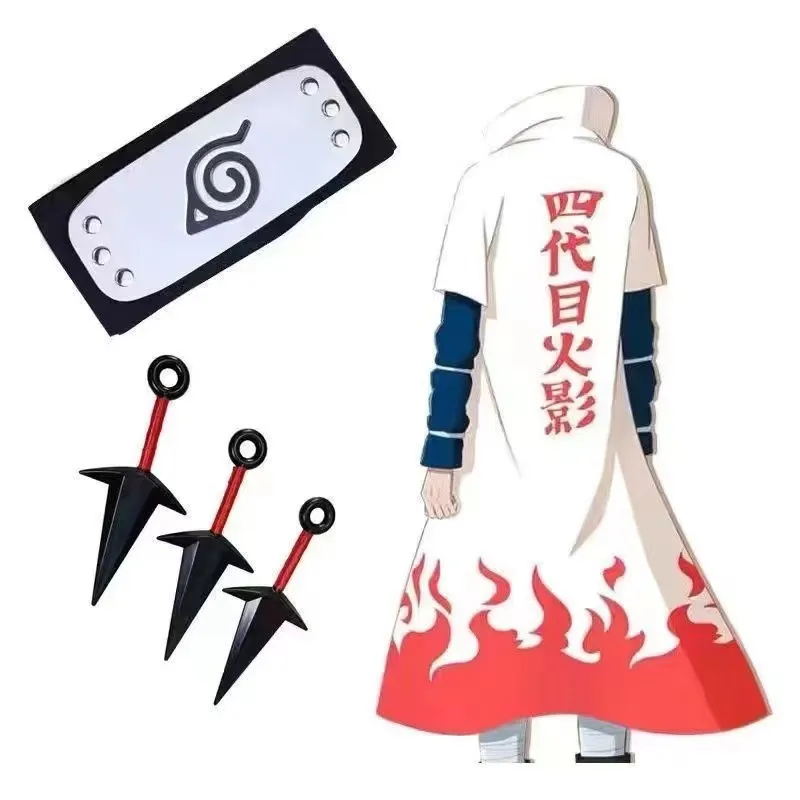 أزياء نينجا هوكاجي التنكرية الشهيرة باللونين الأبيض والأسود مع Itachi Akira تنظيم كيب الجيل الرابع الجديد