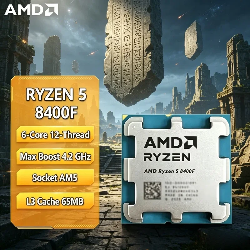 

AMD Ryzen 5 8400F R5 8400F 6-Core 12-Thread 4.7GHz Boost Zen4 AM5 65W Desktop Processor Without Box