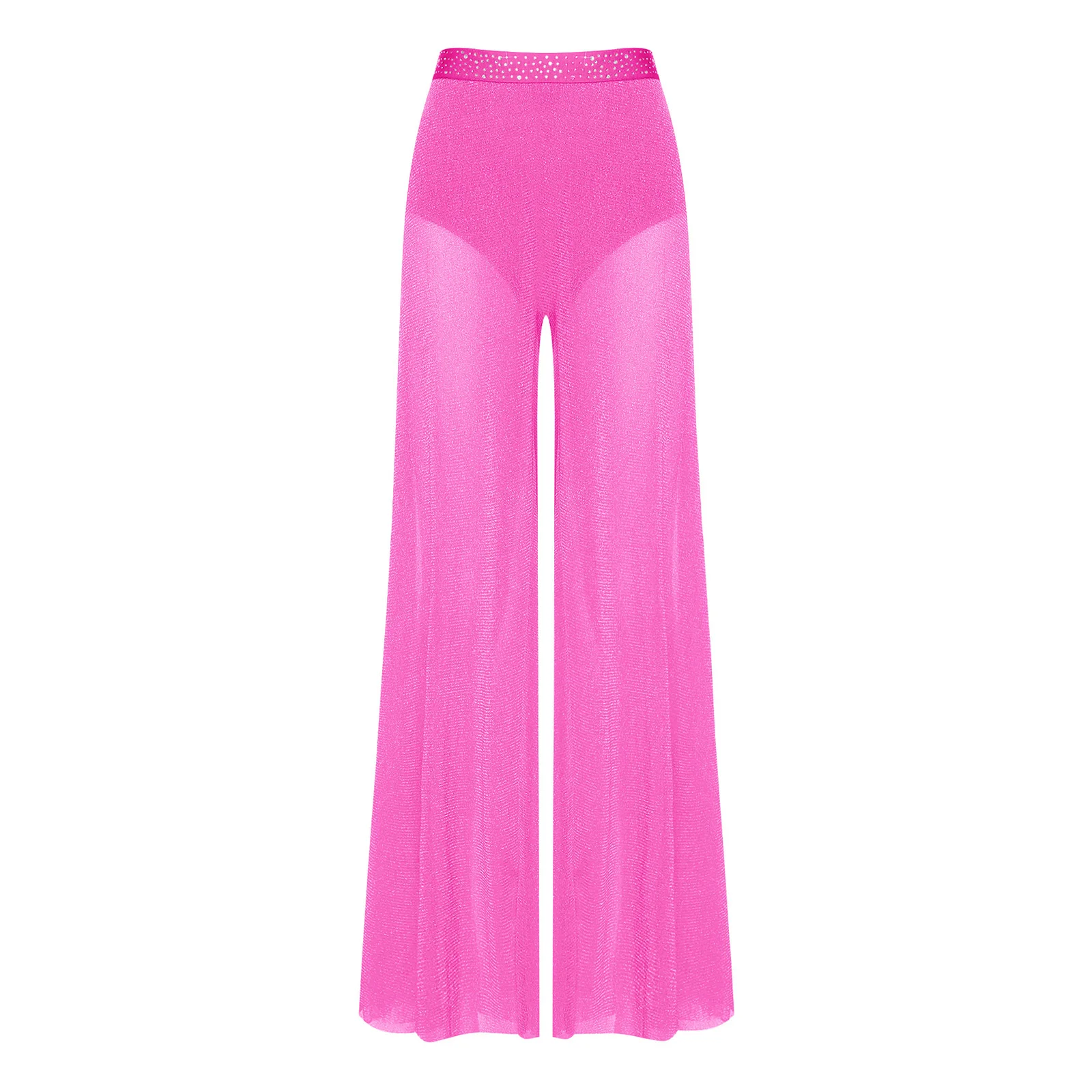 

Женские брюки для лирического танца, сетчатые брюки с широкими штанинами, современная танцевальная одежда, брюки для бальных танцев, костюм для выступлений на сцене