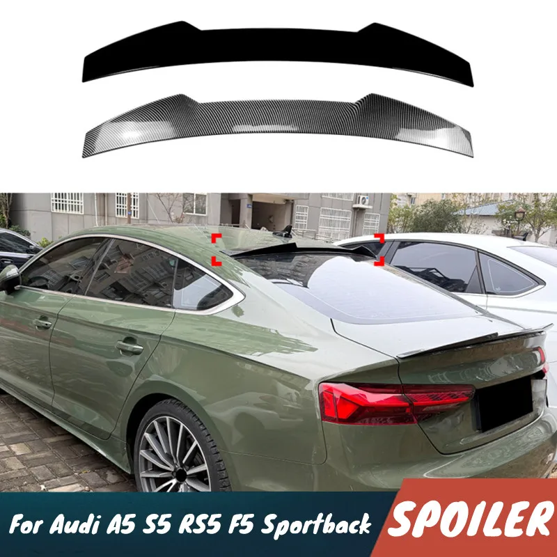 

Спойлер на крышку багажника для Audi A5 S5 RS5 F5 Sportback 4-дверный 2017-2024, внешний тюнинг, комплект обвеса, аксессуар, запчасть