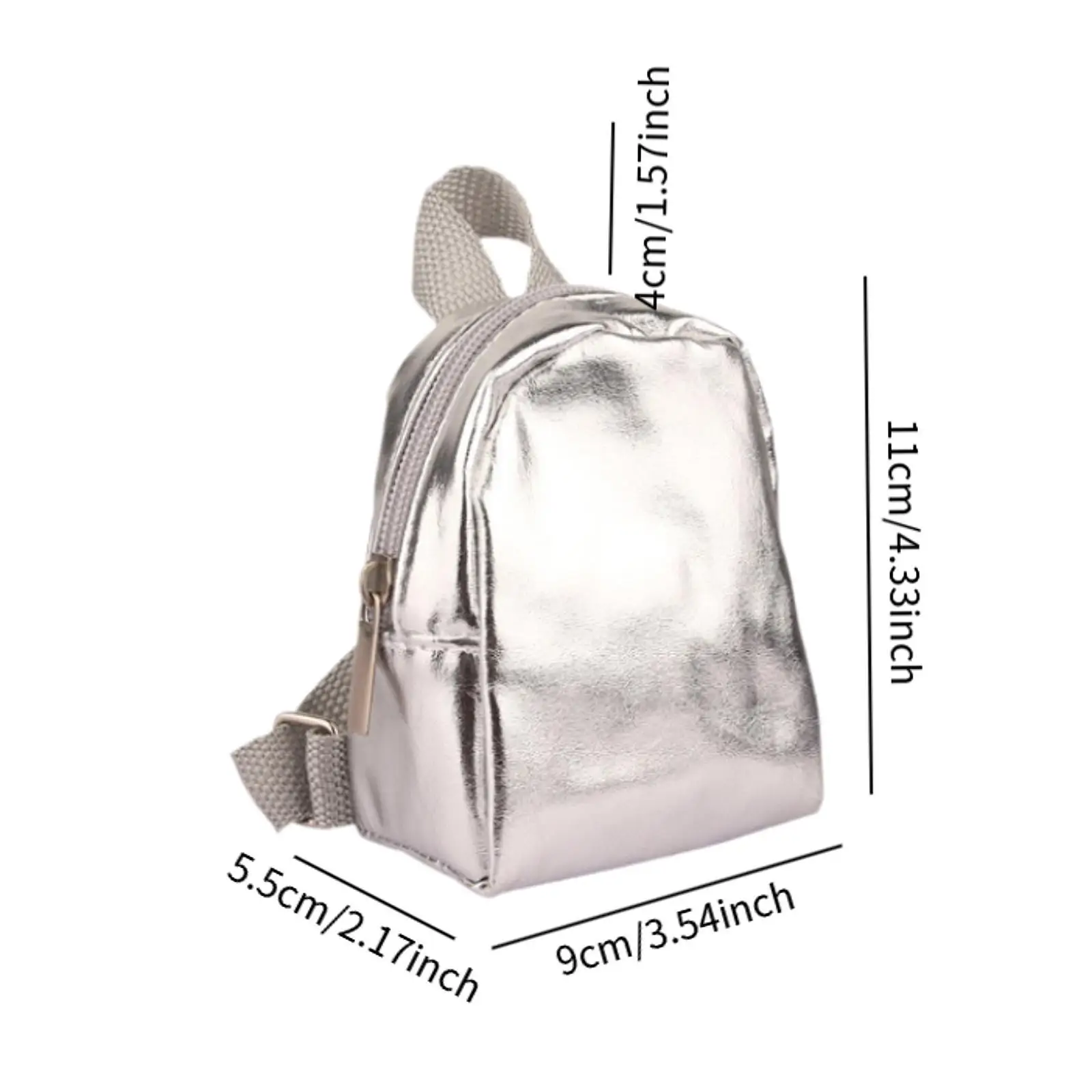 Menina boneca mochila se encaixa 18 polegada boneca crianças presentes dos namorados portátil elegante prateado