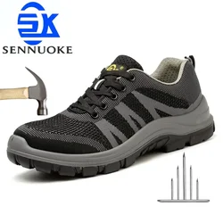 Fashion Safety Shoes Steel Toe Shoes Men  Work Sneakers Safety Tennis  Industrial  Protection For The Feet