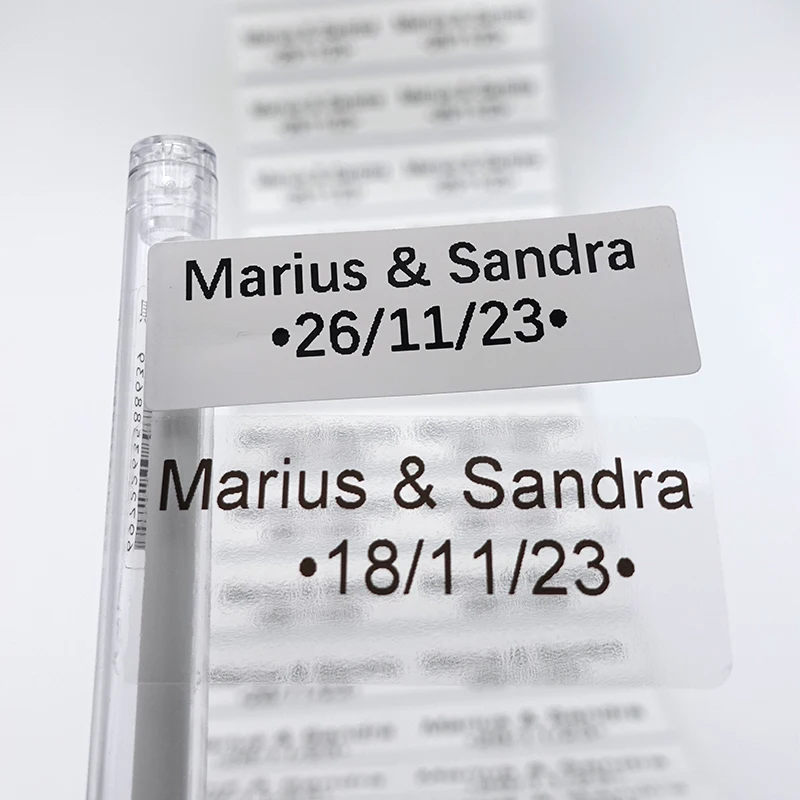 90-120Pcs Personalized Name Sticker Transparent Customize Kindergarten Wedding Tag Children School Stationery  Waterproof Labels