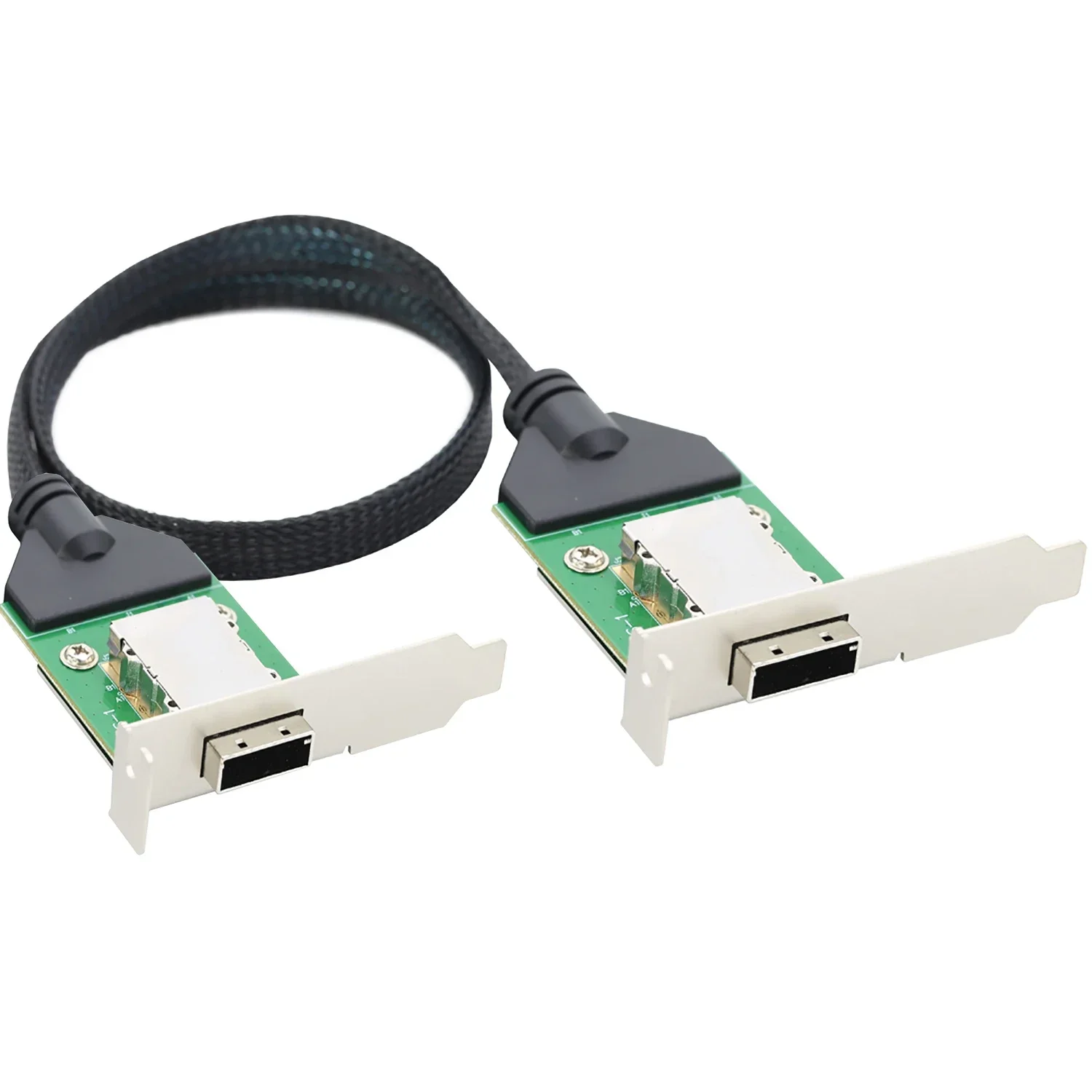 Mini SAS HD SFF-8088 26P PCBA Female with Low Profile Bracket to SFF-8088 female 12Gbps External Impedance 30AWG cable adapter