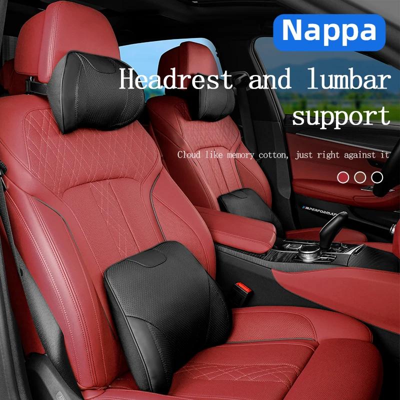 

For Hyundai Tucson Creta Ioniq Eon Equus I10 I20 I30 I40 Ix55 Fabric Car Headrest Neck Pillow Lumbar Support Memory Foam Cushion