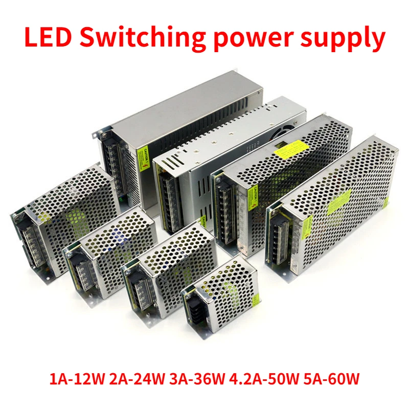 AC 110V-220V TO DC 12V  1A 2A 3A 4.2A 5A  Switch Power Supply Driver Adapter LED Strip Light 220v to 12v  dc power supply