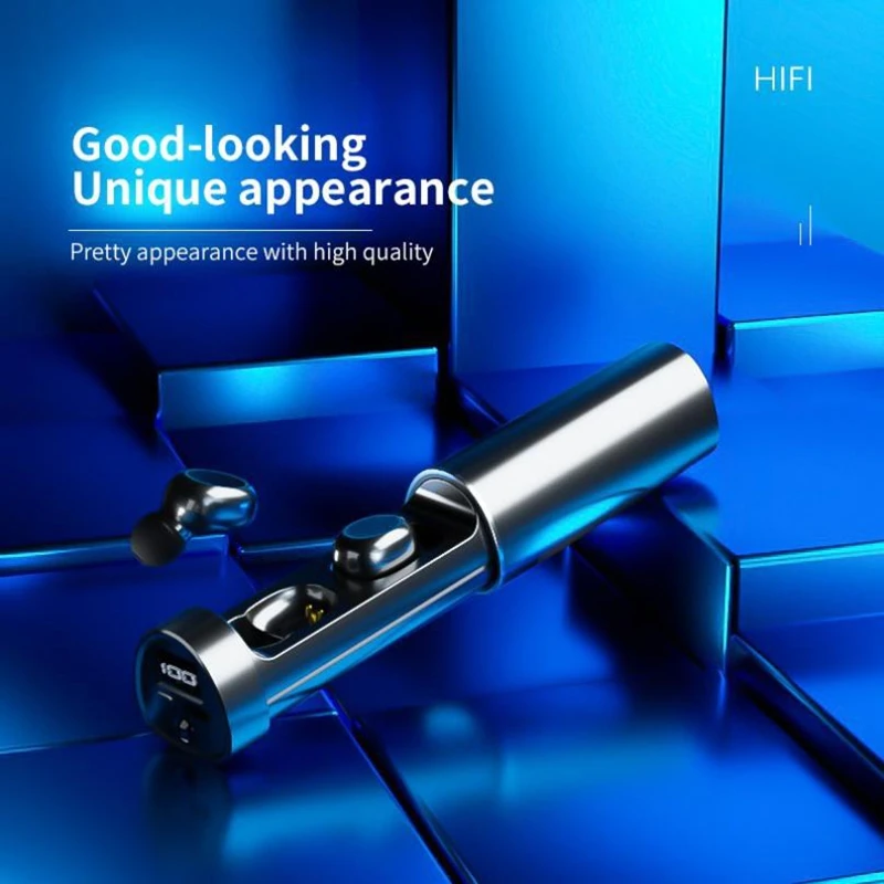 N21 سماعات لاسلكية ستيريو باس سماعات أذن LED شاشة ديجيتال سماعات مع ميكروفون TWS سماعات أضواء آيفون #4