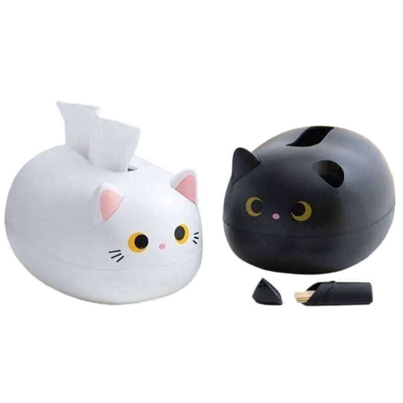 Creative Cat Tissue Box Desktop Toilet Paper Holder Kitchen Napkin Storage Box WC Paper Container Nordic Style Home Decoration