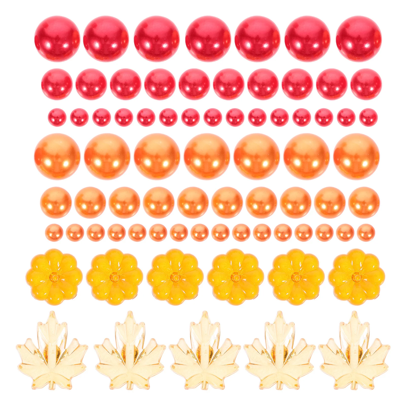 

Autumn Table Decor Acrylic Mini Pumpkins Maple Leaves Beads DIY Vase Filler Set Thanksgiving Halloween Sensory