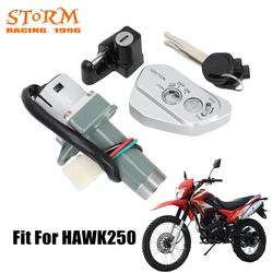 Motorcycle Ignition Switch lock Key Set For Hawk250 HAWK 250 Enduro Dirt Bike Motocross Aluminum iron Rust Proof