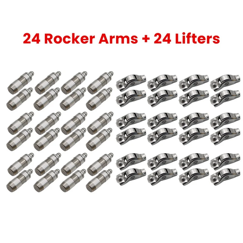 24 Set Car Rocker Arms & Lifters Fits For Ford F-150 Mustang 4.6L 5.4L 3V FLEX 3L3Z6564BA 5L1Z6500A Accessories Parts